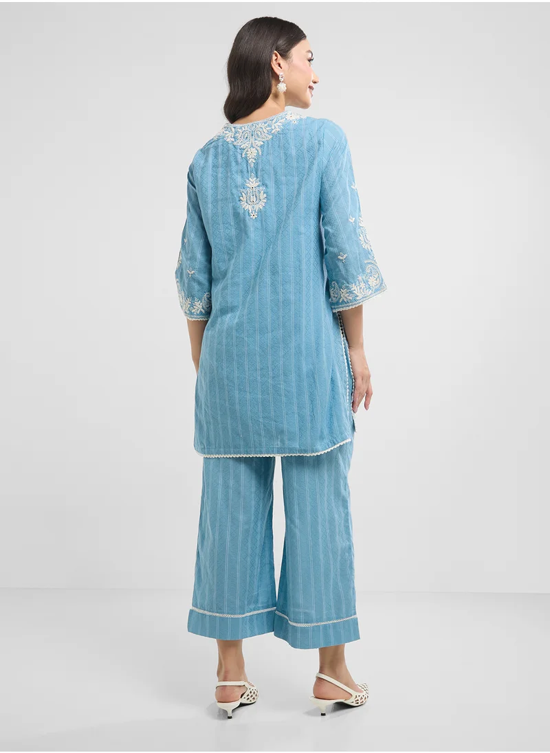 بيبا Printed Kurta & Palazzo Set