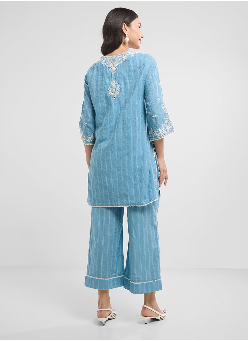 Biba Printed Kurta & Palazzo Set  - Image 2
