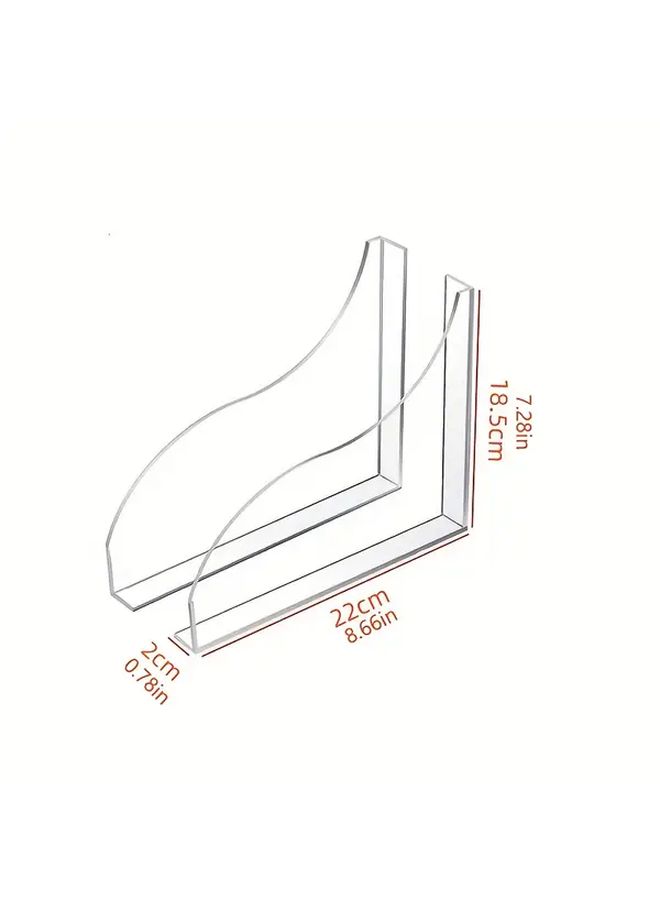 1 Pair Clear Splash Guards For Bathtub Shower And Sink Easy Installation With Adhesive Strips - Image 3
