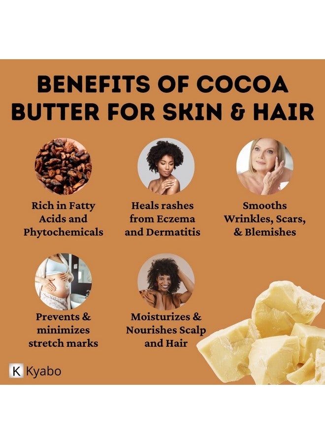 Kyabo 100% Pure and All Natural Cocoa Butter - 3lb - Food Grade - great for making lip balm, cream, hair products, candle, hair removal and craft projects - Made with Organic Cacao - Image 5