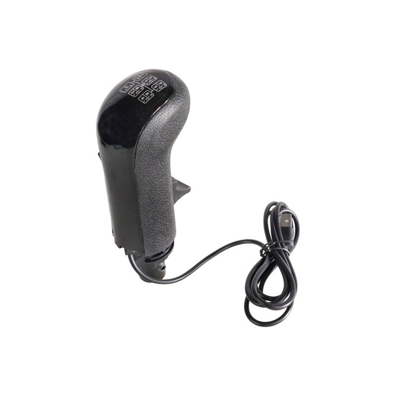 USB Gearshift Knob: Black - 18 Gears Dual Switchers Custom Setting Button - Independent USB Plug And Play Replacement for Logitech G29 G27 G25, PC Windows Sim Trucking Enthusiasts - Image 5