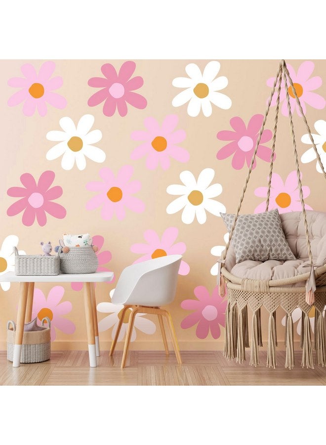 تاوباري 12 ورقة ملصقات حائط على شكل زهرة الأقحوان ملصقات حائط كبيرة على شكل زهرة الأقحوان ملصقات حائط على شكل زهرة الأقحوان قابلة للتقشير واللصق لتزيين حائط غرفة نوم الأطفال وغرفة المعيشة (لون كلاسيكي) - Image 3