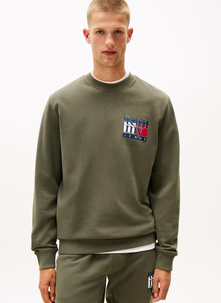 TOMMY JEANS Graphic Crew Neck Sweatshirt - Image 1