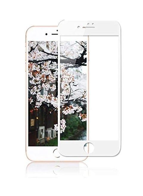 Meidom iPhone 8 /iPhone 7 /iphone 6/ Screen Protector, 5D Full Coverage Tempered Glass Screen Protector - whait