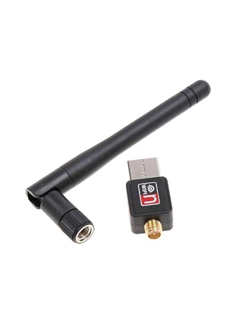 Wireless Wi-Fi Network Adapter 2.4GHz – LAN Card with Antenna – Up to 150m Range 