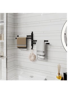 Excefore Swivel Towel Rack,Wall Mounted Black Towel Bar with 4-Arm Towel Hanger,Rustproof Towel Racks for Bathroom 180° Rotation,13 Inch Bathroom Towel Holder, Bathroom Accessories  - Image 2