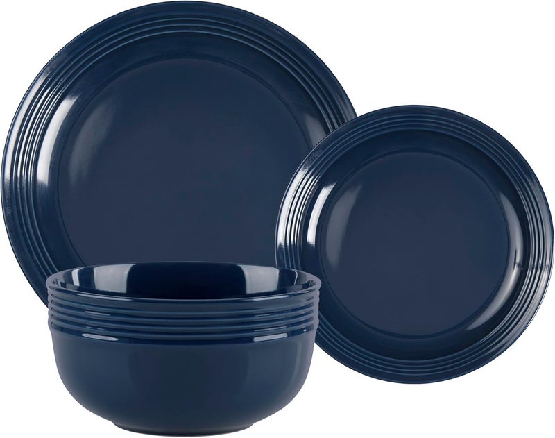 Safdie Stoneware Dinnerware Set Dishes for 4 Plates and Bowls Set Microwave Safe Platos de Cocina Kitchen Plates Blue - Image 2
