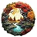 MEATRN Tree River 500 Pieces Wooden Puzzles for Adults Autumn Landscape Jigsaw Puzzle with Colorful Trees and Flowing River Family Night Fun 169x168 in - Image 2