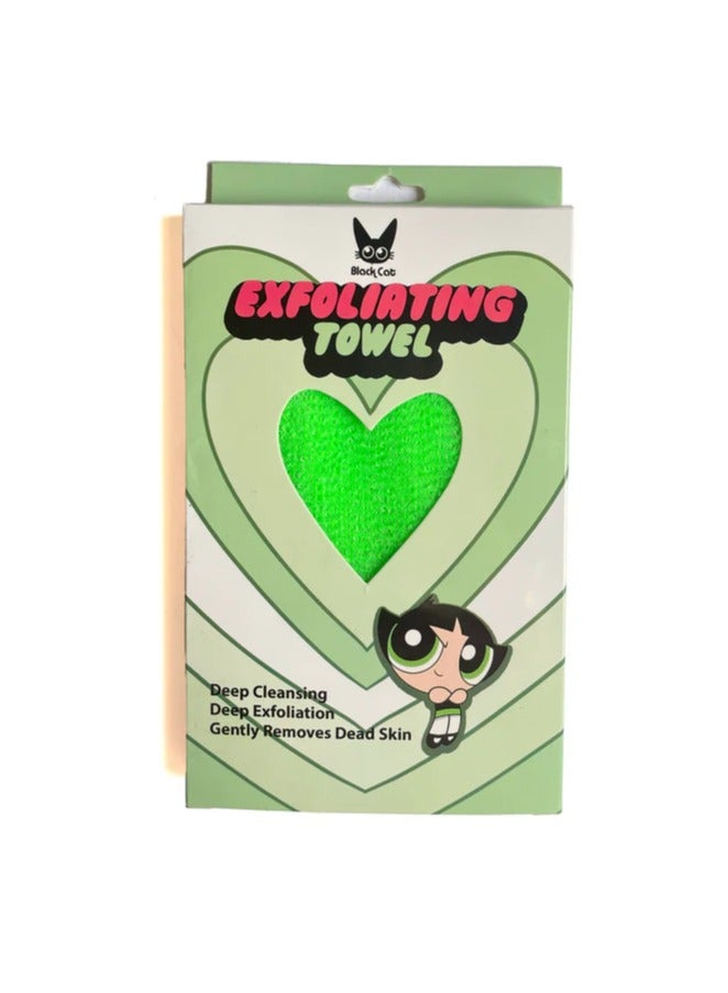 Black Cat Exfoliating Towel Green