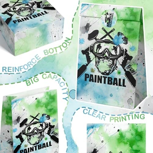 Outego Paintball Party Favor Bags Paintball Goodie Bags Paintball Party Favors for Kids Paintball Birthday Party Supplies - Image 5