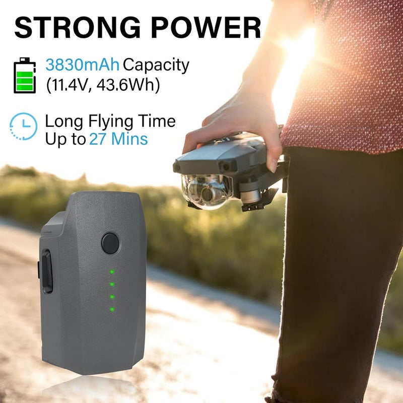 عبوة 2 بطارية مافيك برو، FB1-3830mAh-11.4V بطاريات استبدال ذكية للطيران لـ DJI مافيك 1 برو - Image 3