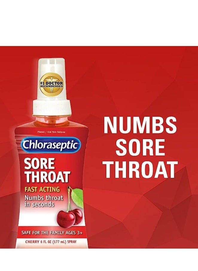 ChloraSeptic Cherry Spray for Sore Throat-177 ml