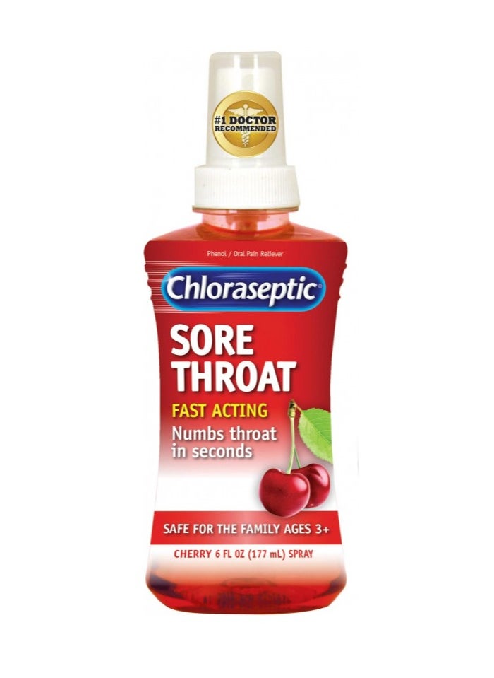 ChloraSeptic Cherry Spray for Sore Throat-177 ml