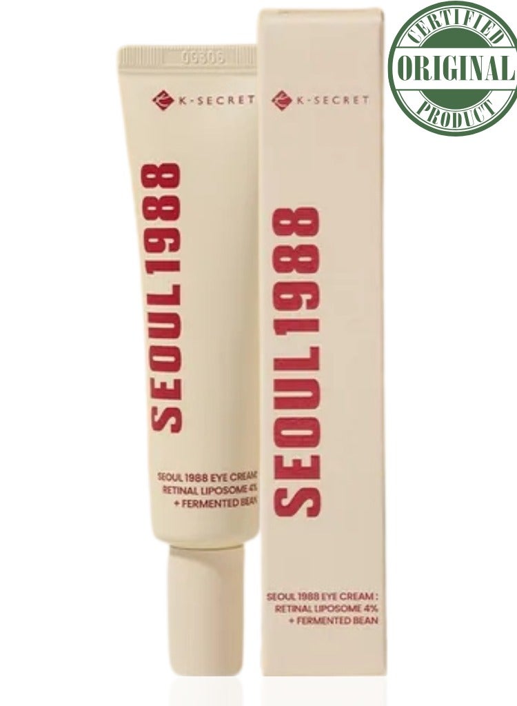 K-SECRET KSECRET SEOUL 1988 Eye Cream with Retinal Liposome 4% and Fermented Bean Extract – Advanced Anti-Aging Treatment for Wrinkles, Dark Circles, and Fine Lines - Image 1