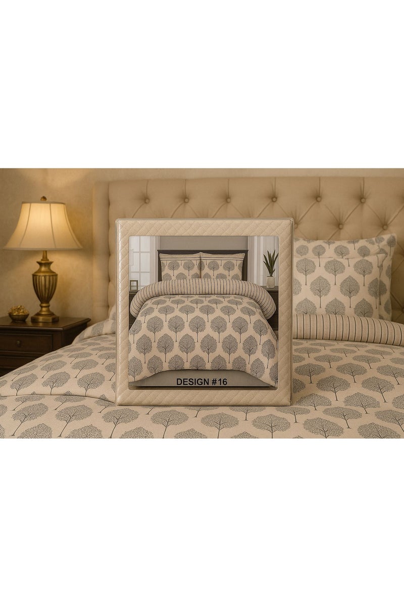Linen House LinenHouse Premium Cotton Beige King Size Flat Sheet Set – 240x270 cm – 100% Cotton – 2 Pillowcases Included  - Image 2