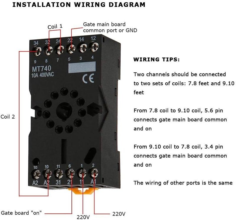 Walfront حساس ركن السيارة PD232 220V كاشف حلقة السيارة ذو القناتين - Image 4