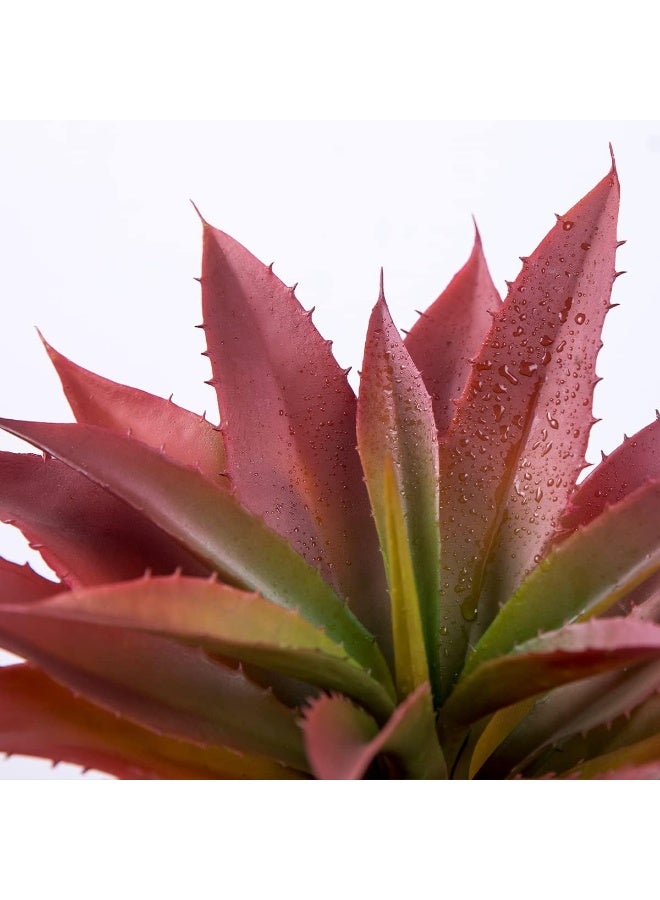 Artificial Aloe Succulent Plant, Faux, 12 5 Inch, Unpotted, Red - Image 3