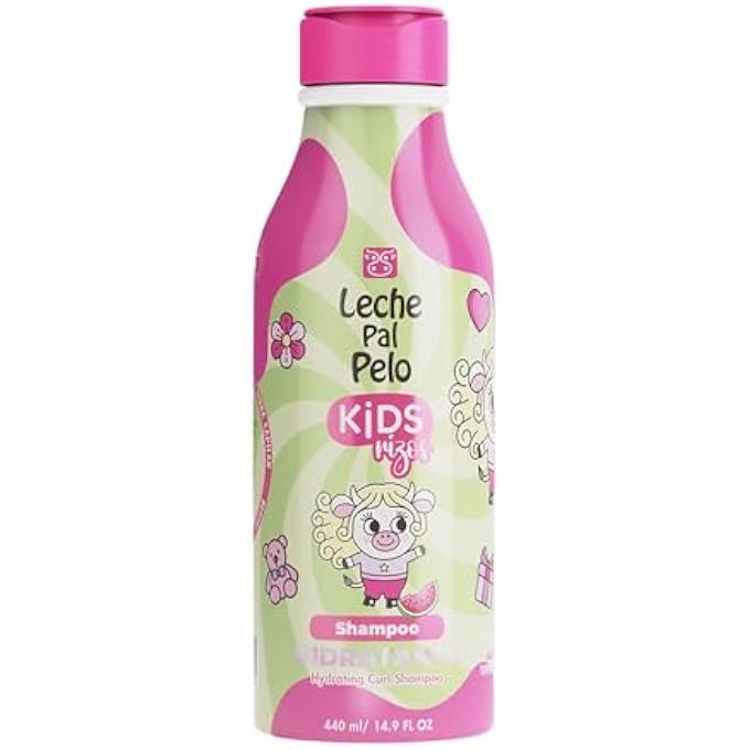 Leche Pal Pelo Kids Curly - Hydrating Curl Shampoo - Hydrating Shampoo with Coconut Milk, Oat Milk and Shea Butter - Soft, Manageable Curls - 14.9 oz