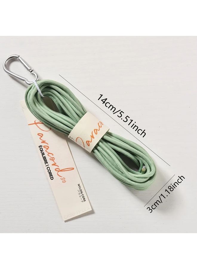 31 Yellow High Density Braided Paracord Rope 196.85 Inch With Metal Hook For Handmade Crafts Outdoor Survival Crochet Tent Tying And Macrame Projects Durable Smooth Texture Rope Supplies - Image 3