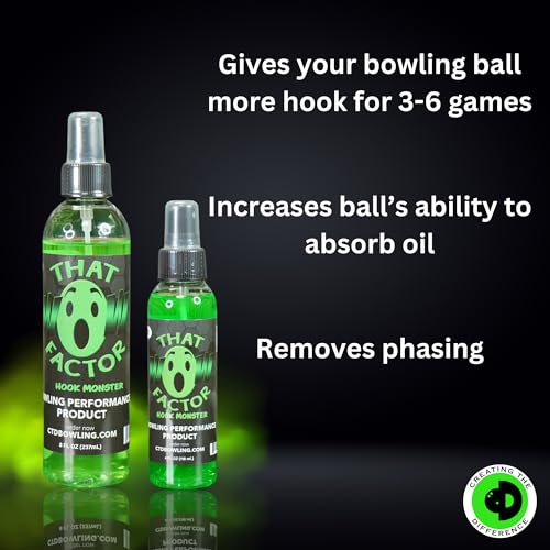 Creating the Difference that Wow Factor Hook Monster Performance Bowling Ball Cleaner Removes Dirt & Oil Easily | Provides More Hook | USBC Approved - 4 oz - Image 2