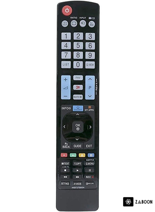 Zaboon Allimity Replace Remote Fit For Lg 3D Smart Lcd Tv Black