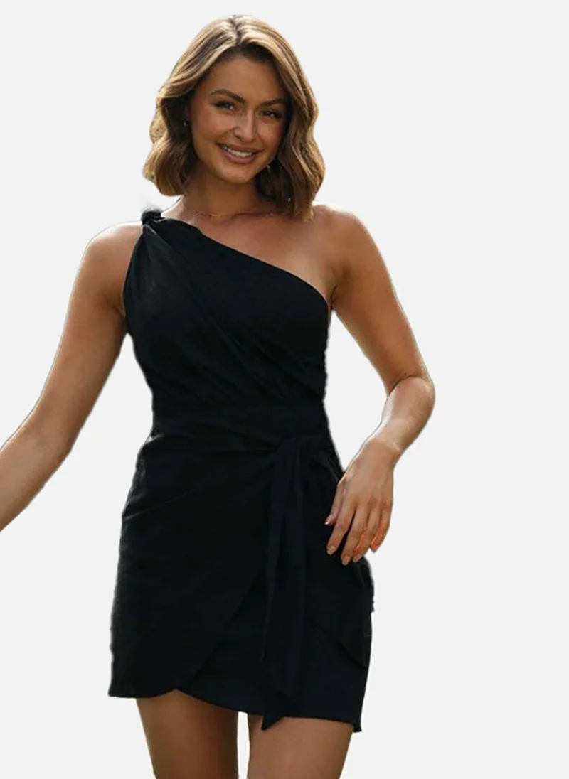 YUNIQEE One-Shoulder Mini Dress