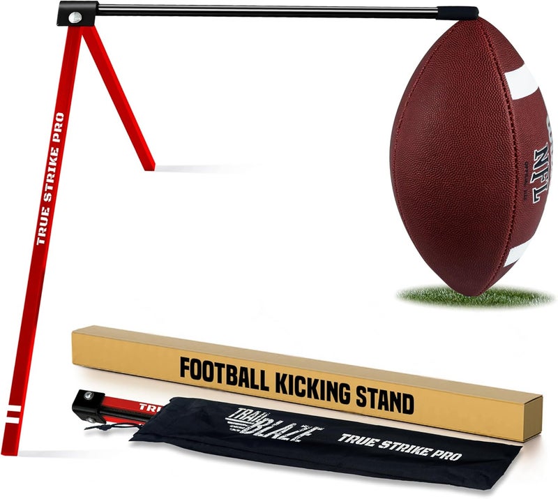 Trailblaze True Strike Pro Football Kicking Tee - Ultimate Football Tee Compatible with All Ball Sizes, Bonus Goal Kicking Tracker, Field Goal Football Holder - Image 1