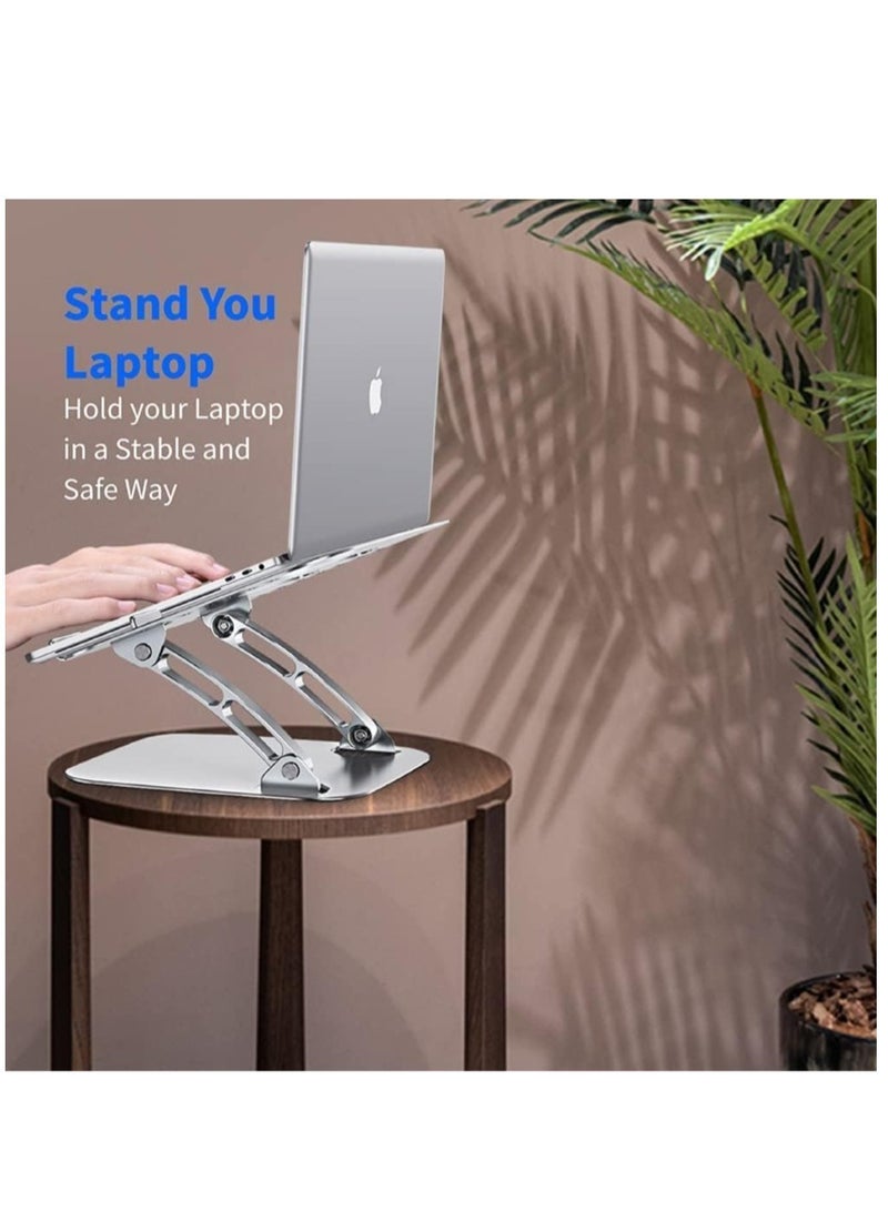 Laptop Stand, Notebook Stand Ergonomic Height Angle Adjustable Computer Laptop Holder Compatible with MacBook, Air, Pro, Dell XPS, Samsung, Alienware All Laptops 11-17" - Image 4