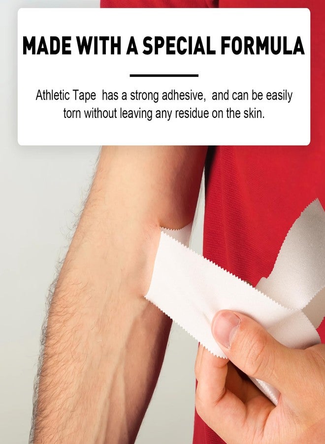 CHMI Athletic Tape,White Sports Tape (20 Pack), 200 Yards Rolls Very Strong Easy Tear NO Sticky Residue Best Tape for Gymnastics Climbing Bat Injuries Medical (1.5 Inch X 200 Yards). - Image 3