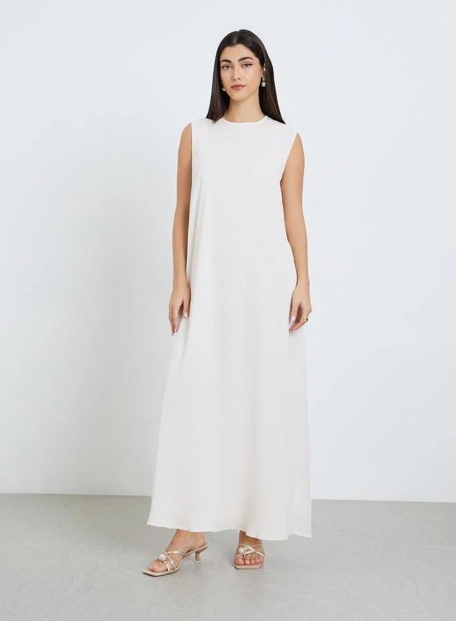 Amirah Women Purple Abaya with Inner Dress and Hijab Set