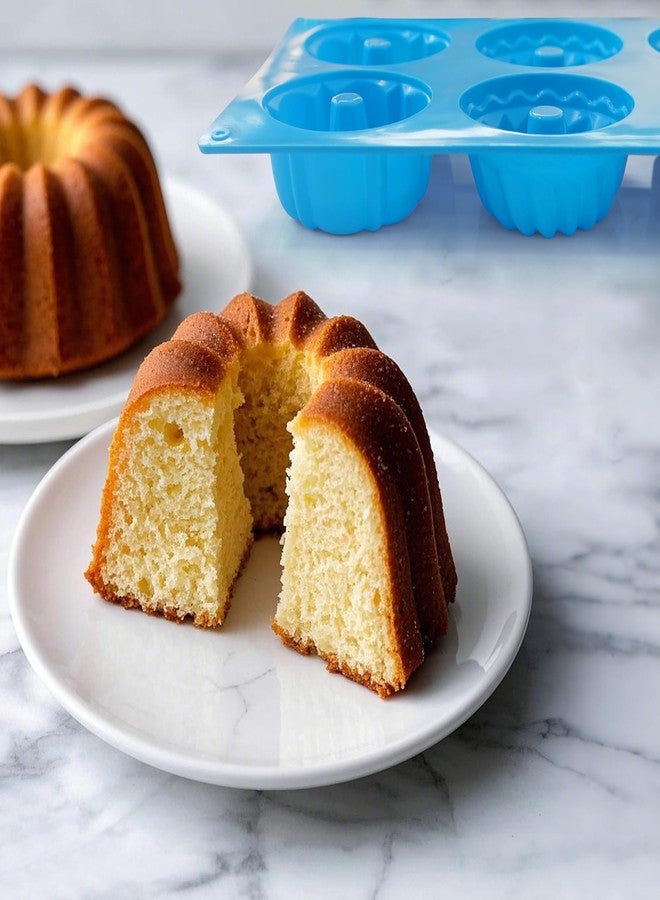 Sidosir 3Pcs Mini Bundt Cake Pan, Square Non-Stick Mold for Making Bundt Cake Pan, Silicone Fluted Tube Mold for Cupcakes, Muffins, Cookies, Pies - Image 4