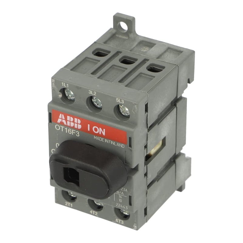 ABB OT16F3  1SCA104811R1001  ABB SWITCH DISCONNECTOR 3 POLE FRONT OPERATED BASE MOUNTING SCREW TERMINALS 