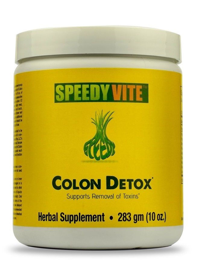 SpeedyVite ® Colon Detox Organic Supports Natural Removal of Toxins* Charcoal Psyllium Flax Apple Fiber Slippery Elm Fennel 10oz All Natural Powder (1 x 10oz) - Image 1