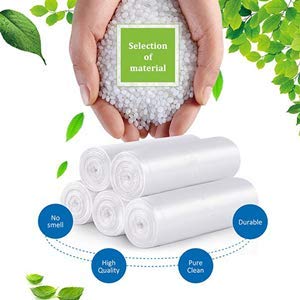 Magesh Small Trash Bags, Magesh 4 Gallon Trash Bag/Small Garbage Bags, Strong Wastebasket Liners for Bathroom Bedroom Office Trash Can, Clear 200 Counts - Image 3