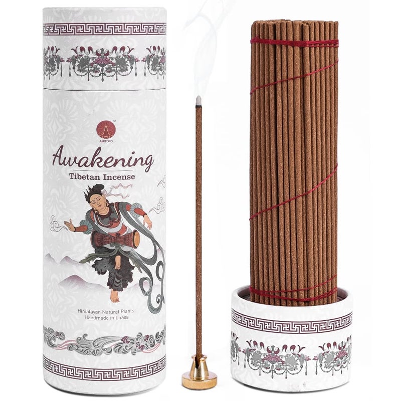Tibetan Incense Stiks  Himalayas Natural Organic Incense  Including 180 Sticks and 1 Brass Incense Holder Long Time Lasting for Meditation Yoga Reiki Aromatherapy Energy Cleansing