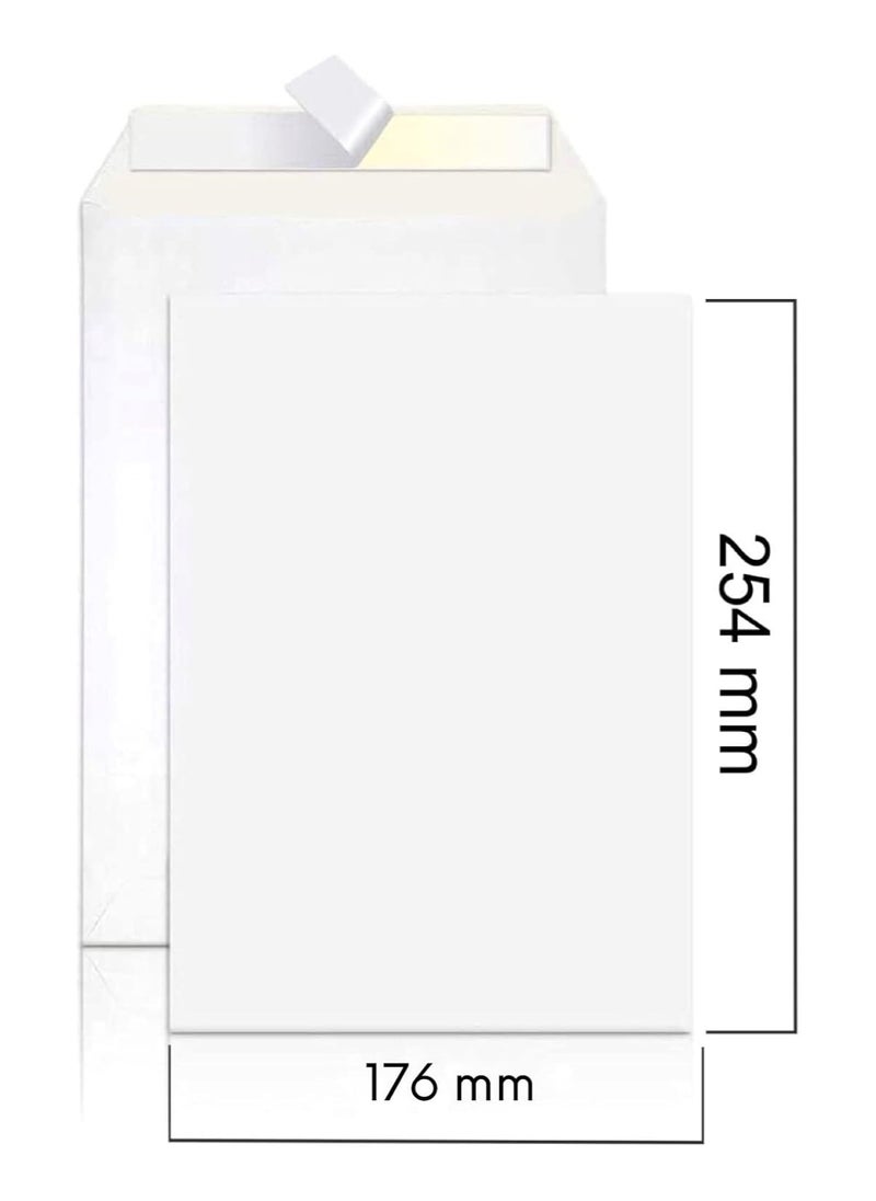 MARKQ A5 White Envelopes, 254x 176 mm Self Sealing Mailing Envelope for Posting mailing Home Office and Ecommerce, 100gsm, pack of 50  - Image 3