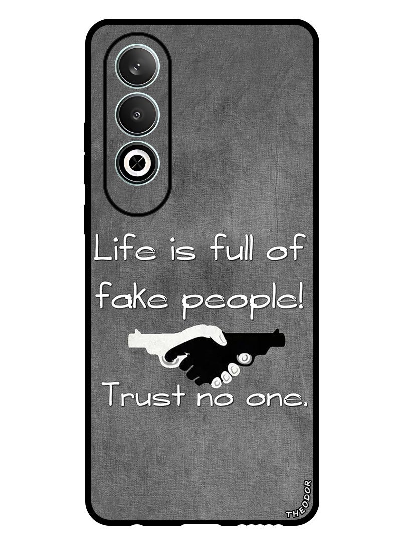 Theodor Protective Case Anti Scratch Shock Proof Bumper Cover For OnePlus Nord CE 4 Life is Full of Fake People - Image 1