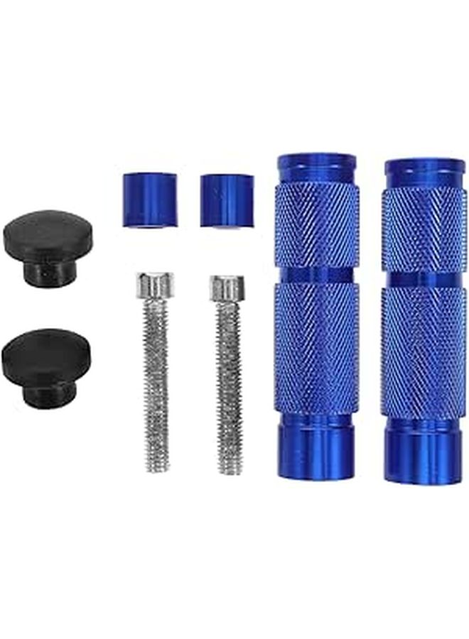 Aluminum Alloy Motorcycle Foot Pegs Heavy Duty Front Rear Footrest Blue - Image 1