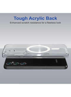 Waldic Samsung Galaxy S25 Plus Magsafe Case|Ultra-Hybrid Back Case Cover Compatible With Magsafe|Camera Protection|Hard Crystal Clear Back|Shockproof Bumper Case Cover For Samsung Galaxy S25 Plus - Clear  - Image 5