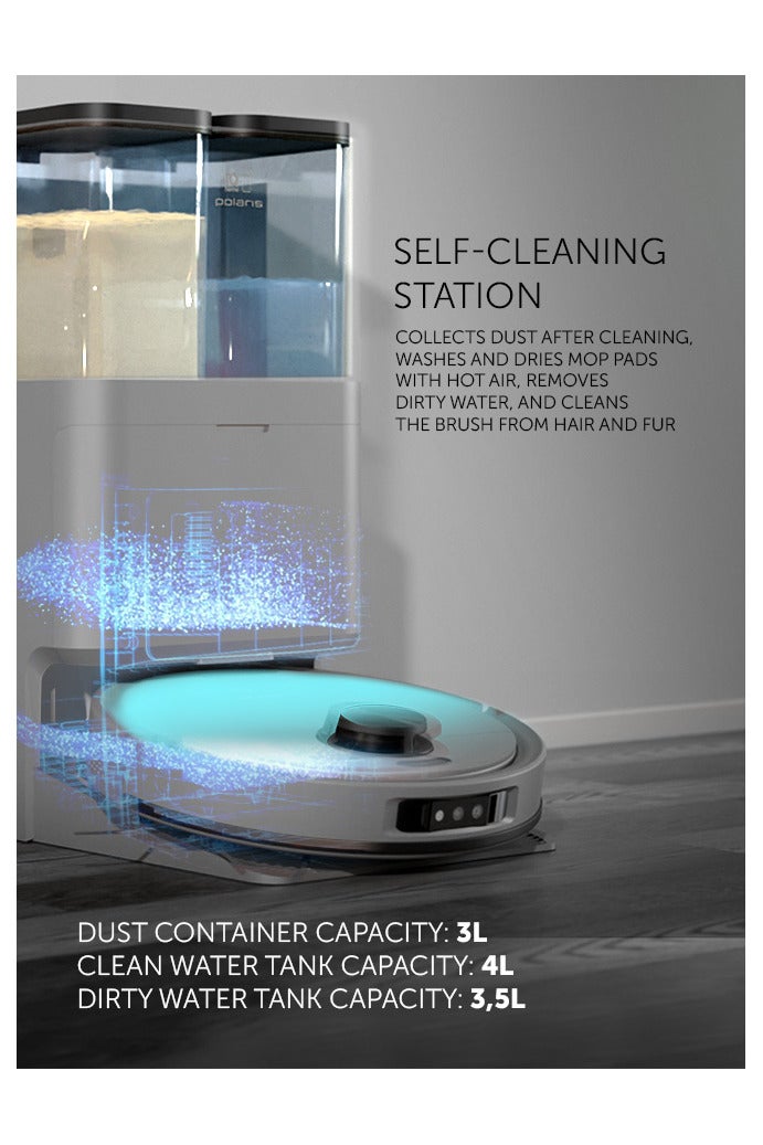بولاريس مكنسة روبوت ذاتية التنظيف بولاريس PVCRAC 7790 Wi-Fi IQ Home – لون جرافيت  - Image 5