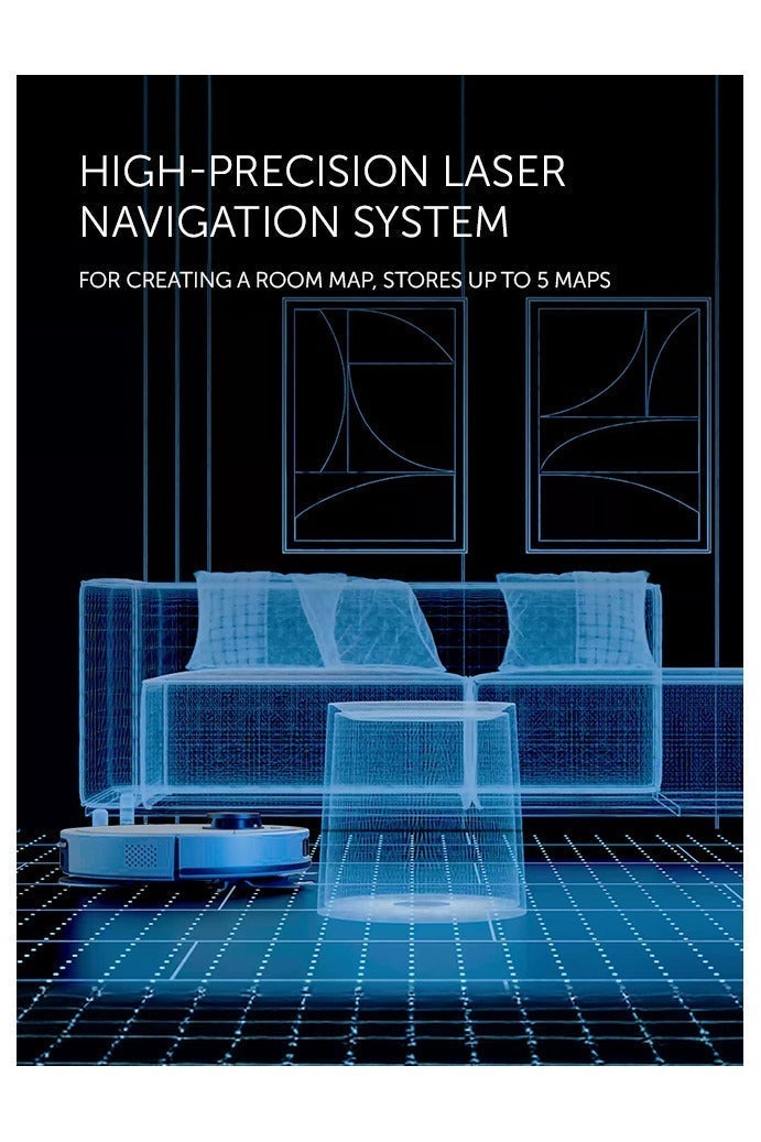 Polaris PVCRAC 7790 Robot Vacuum & Mop | Self-Cleaning Station (3L) | 10,000 Pa | Laser Nav + AI Camera | Up to 240 min | Heated Pad Wash & Hot-Air Dry | Wi-Fi App Control | 5-Map Memory - Image 4