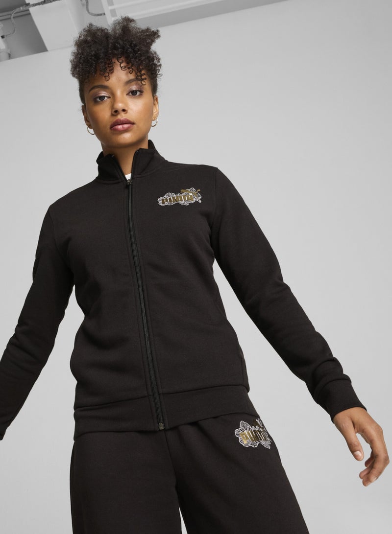 PUMA Essentials+ CLASS ACT Womens Black Track Jacket - Image 1