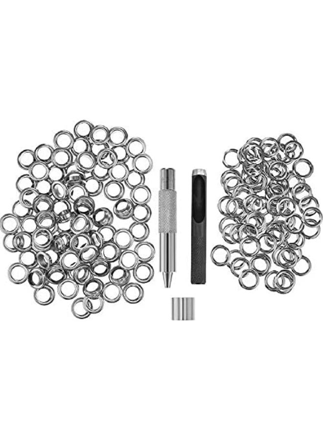Ahvqevn Grommet Tool Kit, Grommet Setting Tool and 100 Sets Grommets Eyelets with Storage Box (1/2 Inch Inside Diameter) - Image 2