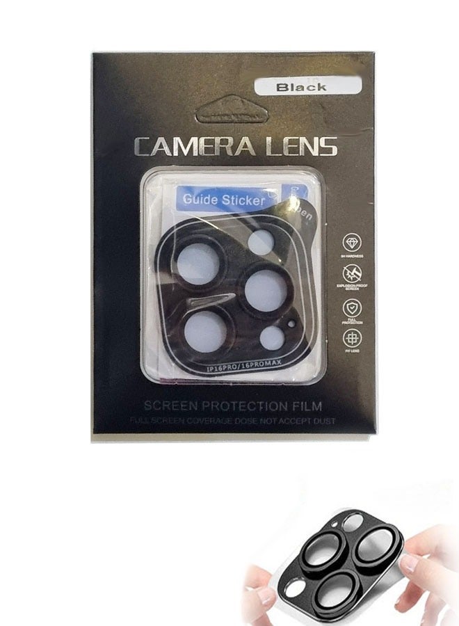 حامي كاميرا ايفون 16 برو ماكس/ 16 برو عالي الجودة - تيتانيوم أسود - Image 1