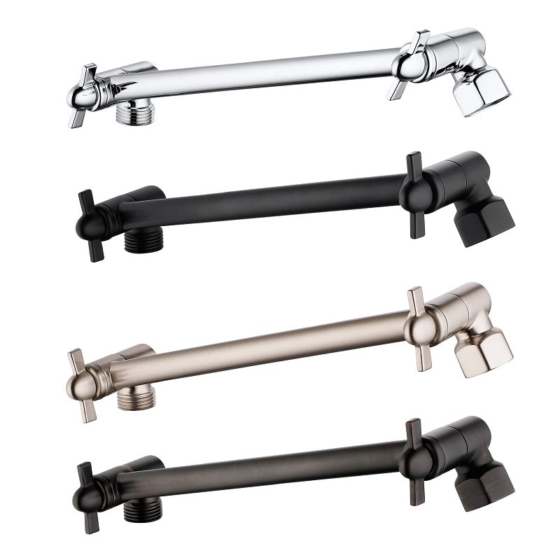 Adjustable Shower Arm Extension 10 Inch Universal Shower Arm Brushed Nickel