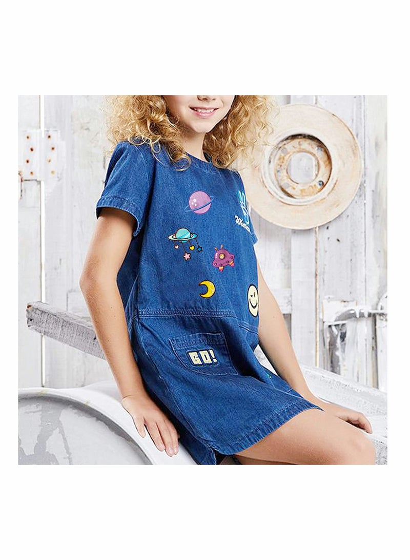 Zikra 21 Pcs Iron On Patches for Clothing Planetary Astronaut Embroidered Patches Decoration DIY Craft Patches Sew On Iron On Patches Applique for Clothes Dress Pants Hats Jeans Backpacks - Image 3