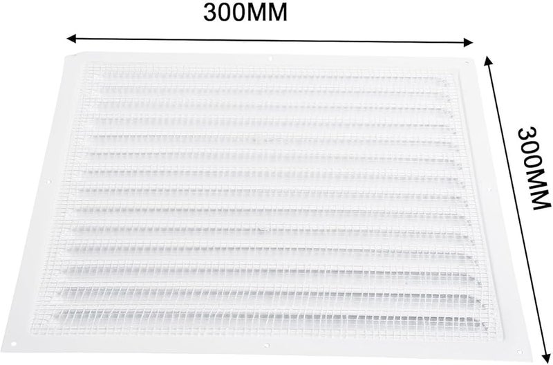 غطاء شبكي من الألومنيوم المربع ذو الريش 300x300 مم للحوائط والأسقف للاستخدام الداخلي والخارجي - Image 3