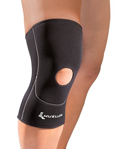 MUELLER Sports Medicine Open Patella Knee Sleeve, Knee Pain Relief Support for Men and Women, Ideal for Arthritis, Sprains, Black, Medium - Image 2