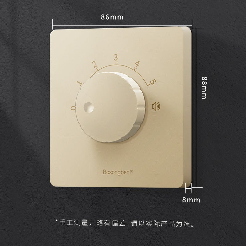 86-type ceiling speaker constant pressure volume switch adjustment knob audio background music controller tuning switch Golden-20W Voltage - Image 1