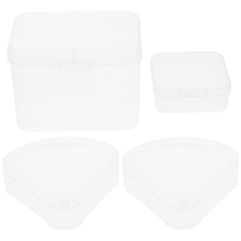 4pcs Transparent Makeup Sponge Box Portable Cosmetic Holder Versatile Box for Powder Puff - Image 5